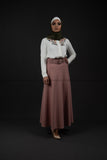 Maxi Summer Skirt | Pink Color | with Belt SALE - E-Modesta