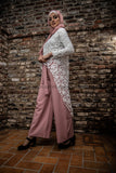 Wide Leg Striped Pants | Pink Color - E-Modesta